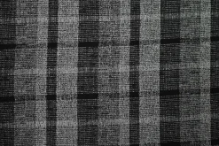 Coupon 70cm x 150cm | Pantalonstof – Zwart geruit melange met linnen