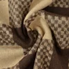 Coupon 60cm x 150cm | Wollen stof – Bruin / beige ruit