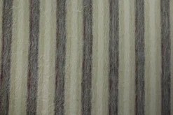 Coupon 100cm x 150cm | Wollen stof – Creme gestreept hoogpolig