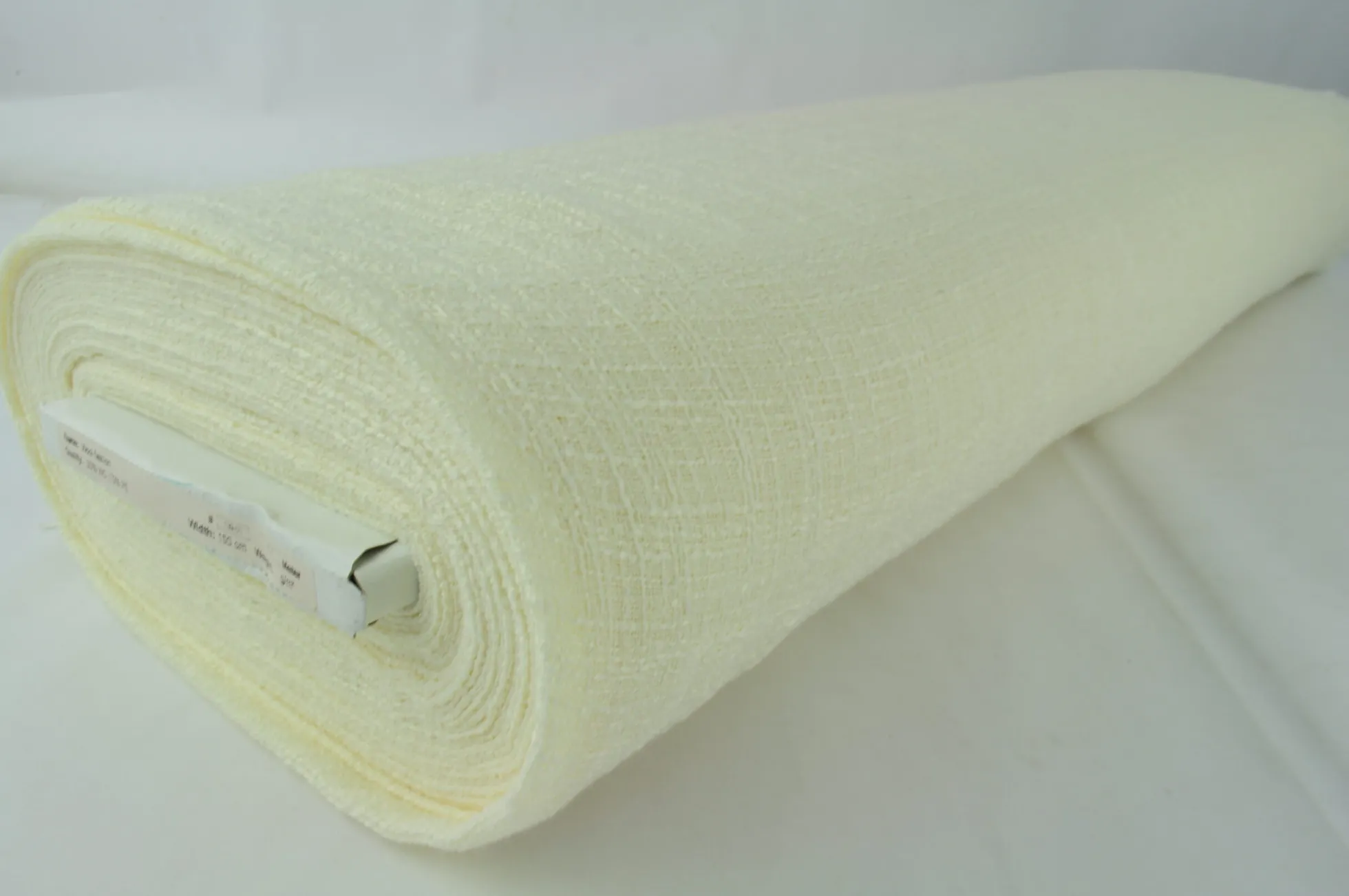 Coupon 170cm x 150cm | Wollen stof – Ecru linnenlook