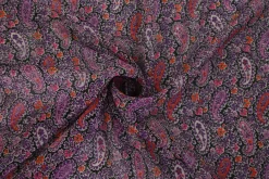 Crinkle chiffon – Purple paisley