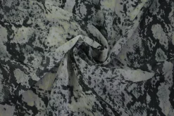 Crinkle chiffon – Snake with bright yellow