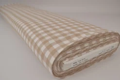 Flanel ruit – Beige & wit