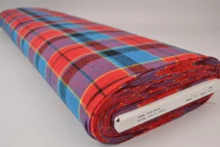 Flanel ruit – Cassis, rood, petrol & lichtgeel