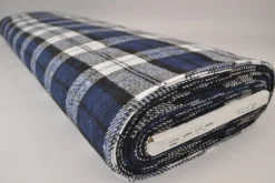 Flanel ruit – Donkerblauw, zwart & wit