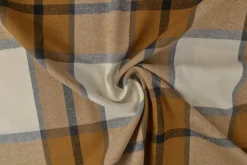 Flanel ruit – Donker okergeel, zwart & creme