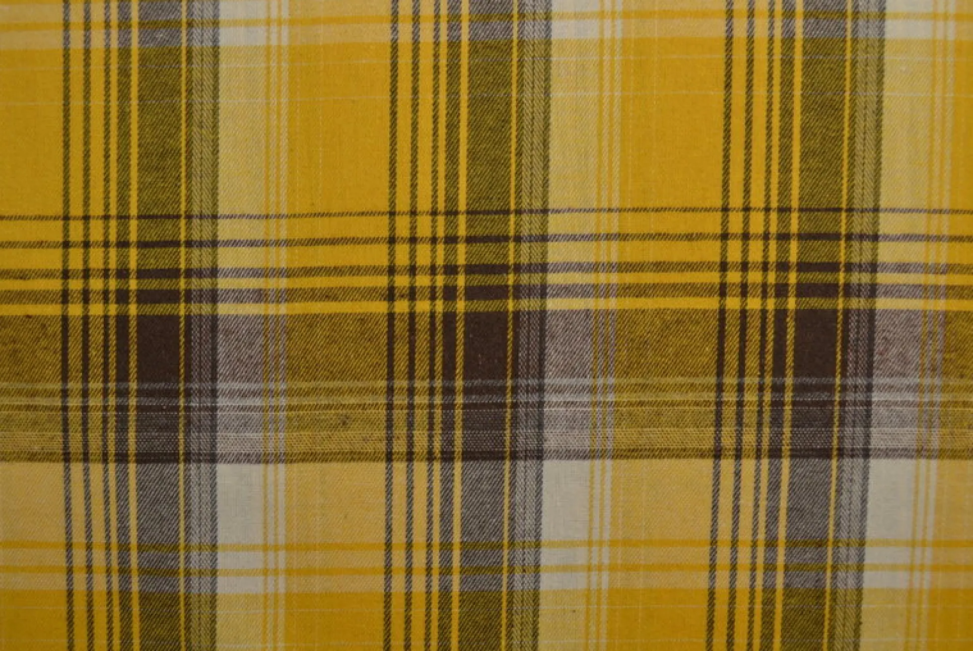 Flanel ruit – Geel, zwart & gebroken wit