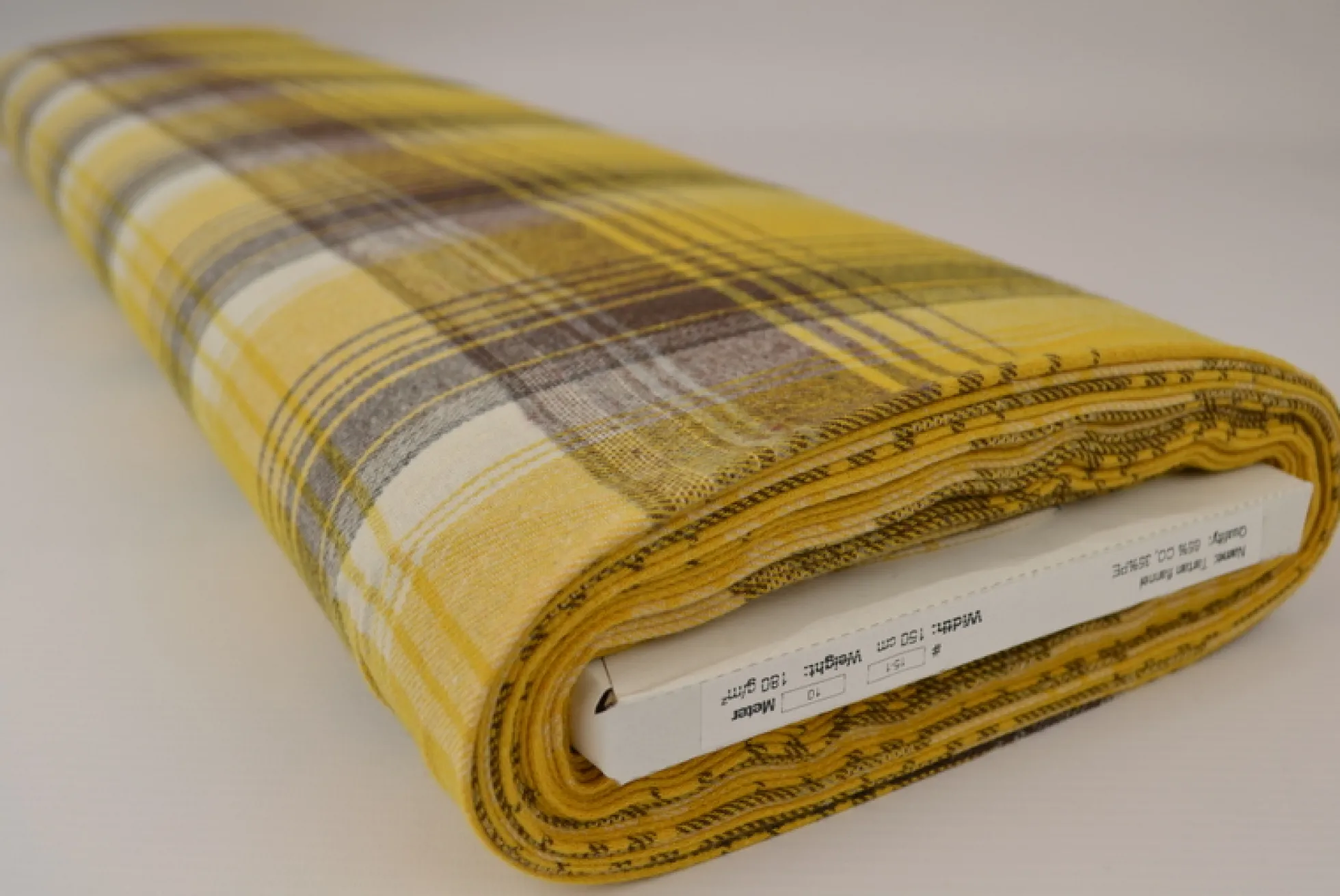 Flanel ruit – Geel, zwart & gebroken wit