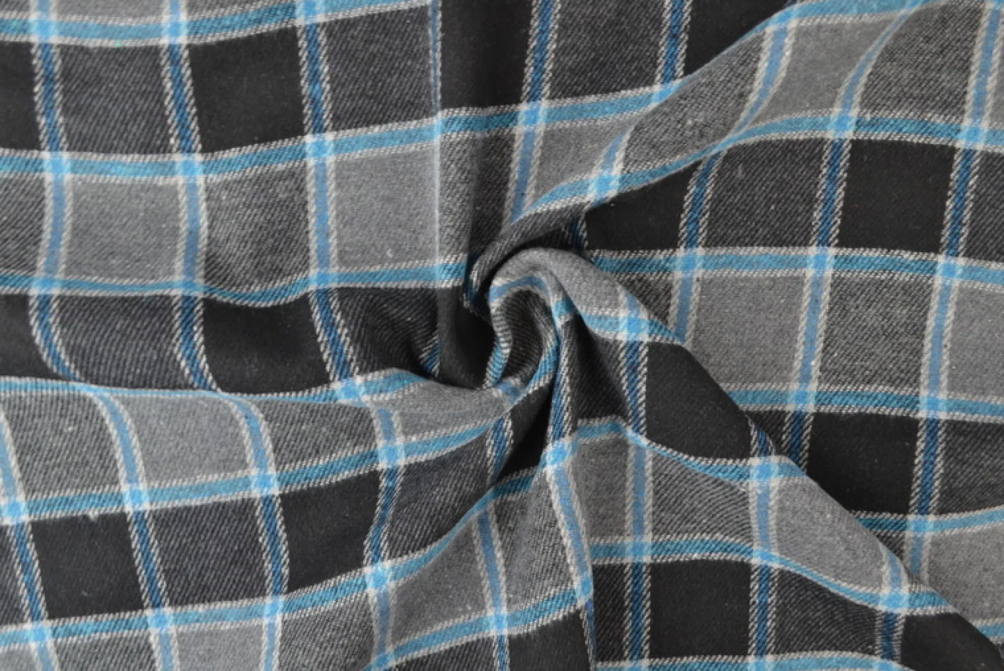 Flanel ruit – Grijs, zwart, gebroken wit & petrol