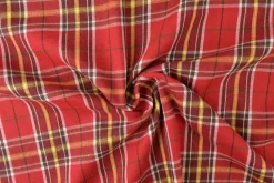 Flanel ruit – Koper, bordeauxrood, wit & okergeel
