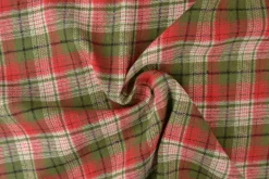 Flanel ruit – Mosgroen, rood & gebroken wit