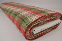 Flanel ruit – Mosgroen, rood & gebroken wit