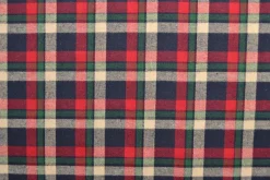 Flanel ruit – Navy, creme, groen & rood