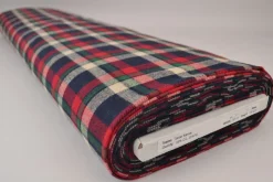 Flanel ruit – Navy, creme, groen & rood