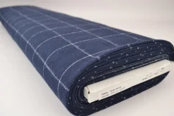 Flanel ruit – Navy & gebroken wit