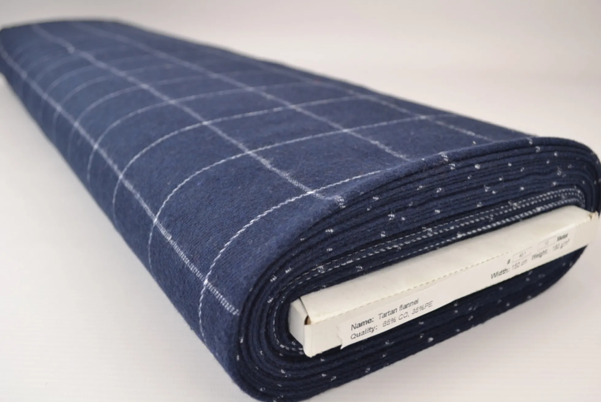 Flanel ruit – Navy & gebroken wit