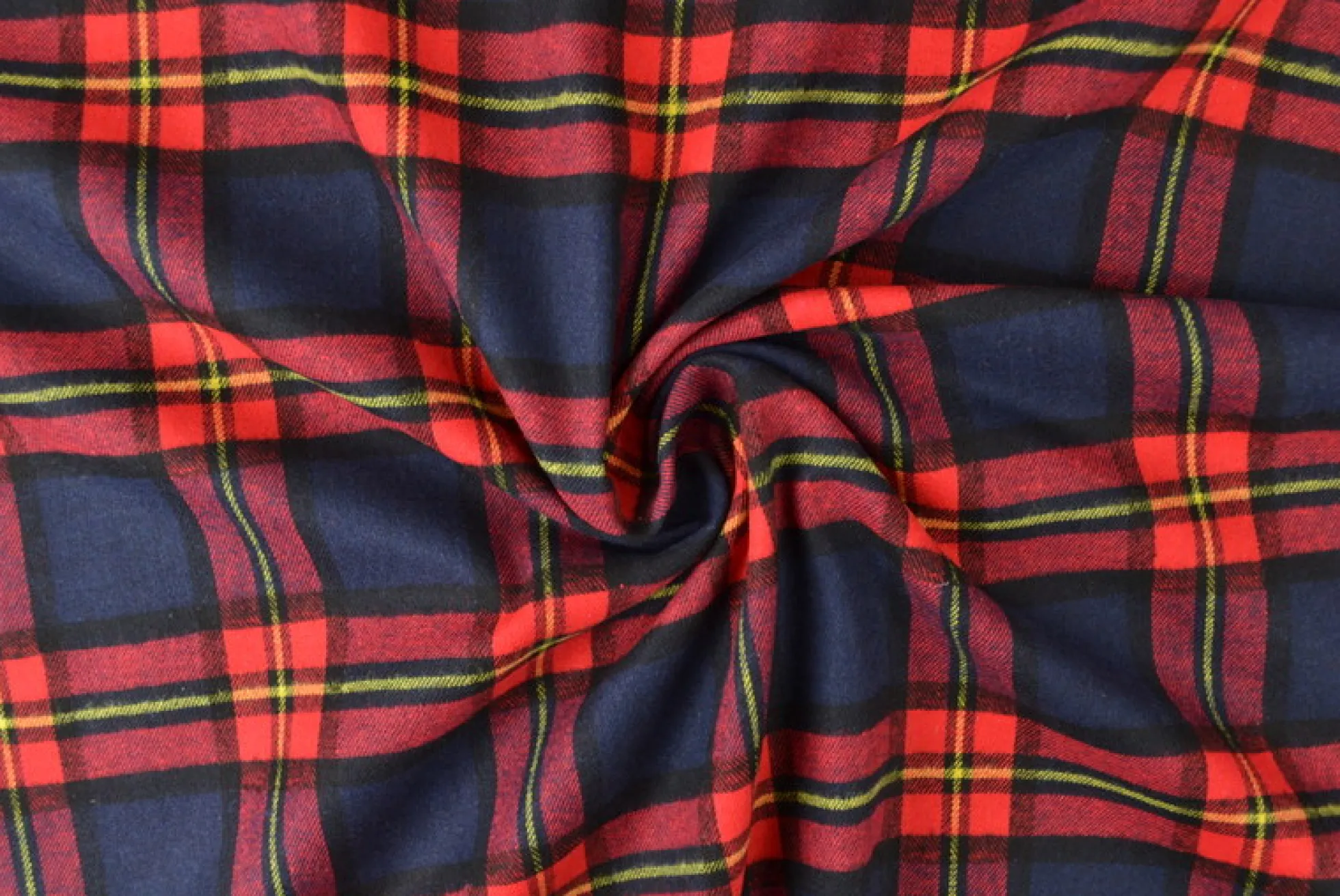 Flanel ruit – Navy, rood & geel
