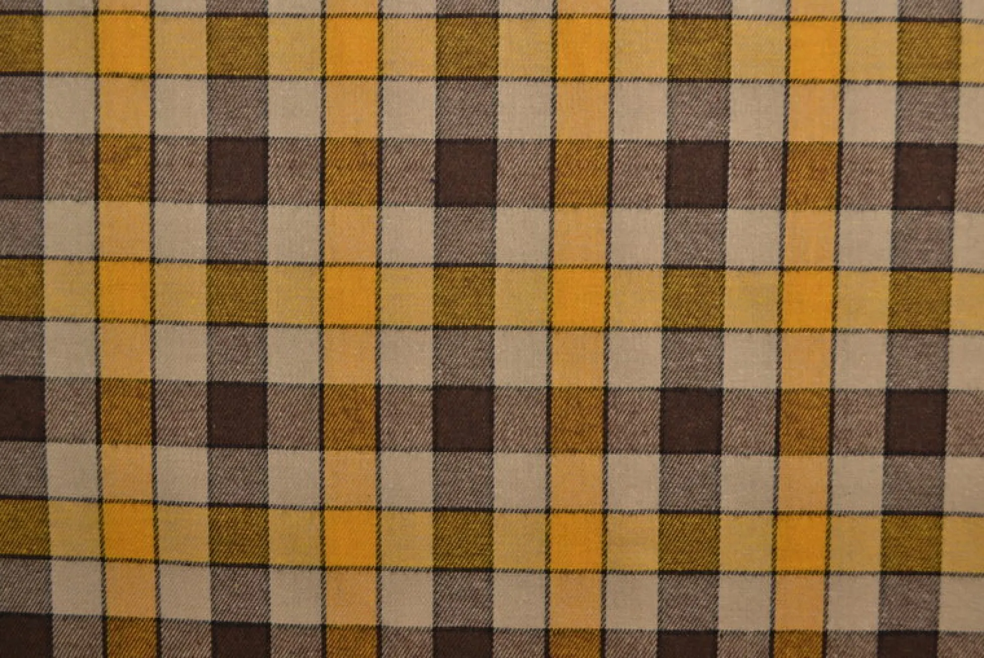 Flanel ruit – Okergeel, beige & bruin