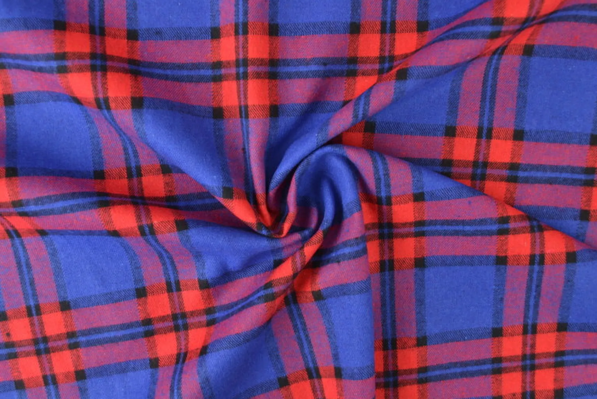 Flanel ruit – Rood, kobaltblauw & zwart