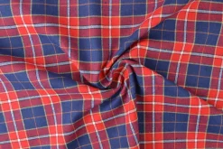 Flanel ruit – Rood, navy, wit & beige