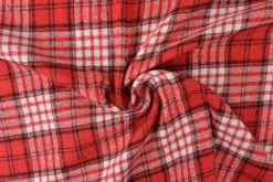 Flanel ruit – Warm rood, wit & zwart