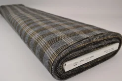 Flanel ruit – Zwart gemêleerd & bruin