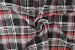 Flanel ruit – Zwart, grijs, gebroken wit & rood
