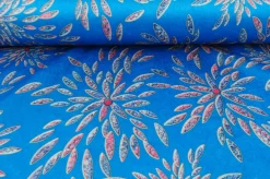 Fluweel stretch – Flower drops on petrol