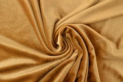 Fluweel stretch: Goud / Donker okergeel