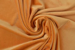 Fluweel stretch: Licht okergeel