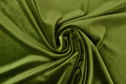 Fluweel stretch: Mosgroen