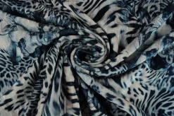 Fluweel stretch – Tiger flower crushed look