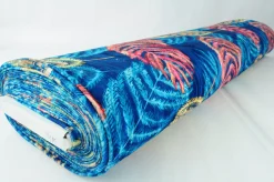 Fluweel stretch – Wheat on dark petrol crushed look