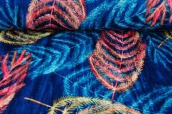 Fluweel stretch – Wheat on dark petrol crushed look