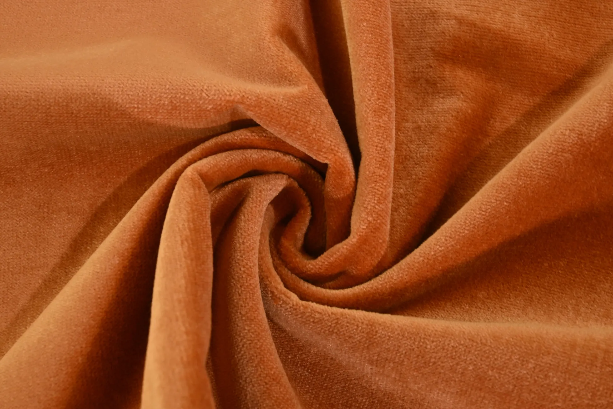 Fluweel / Velours – Brique-oranje katoen