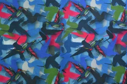 French terry – Blue hummingbird