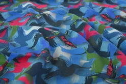 French terry – Blue hummingbird
