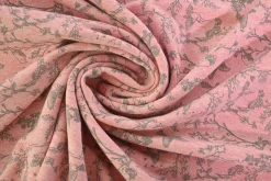 French terry – Blush Woodland Birds