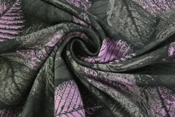 French terry – Dusky Lilac Leaves