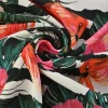 French terry – Flamingo on stripes
