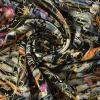 French terry – Golden flower lines on art