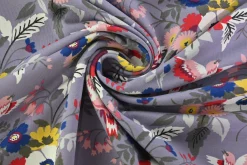 French terry – Lavender Bird Garden