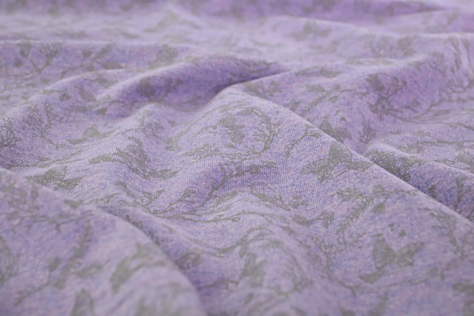 French terry – Lavender Shadow Vines