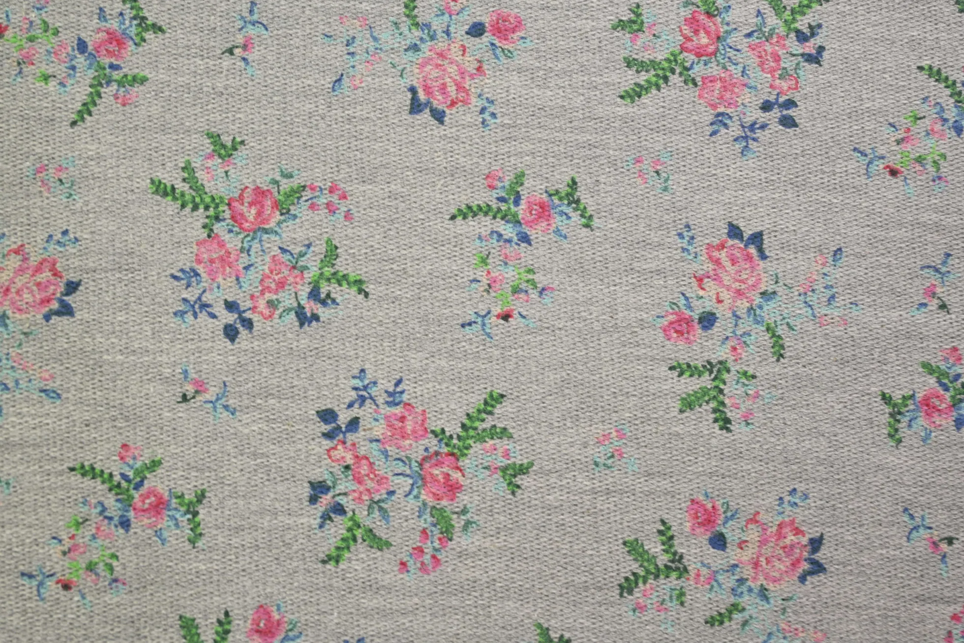 French terry – Linen Rose Meadow