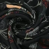 French terry – Midnight Botanical Linework