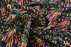 French terry – Midnight Carnival Blooms