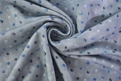 French terry – Misty Blue Dots