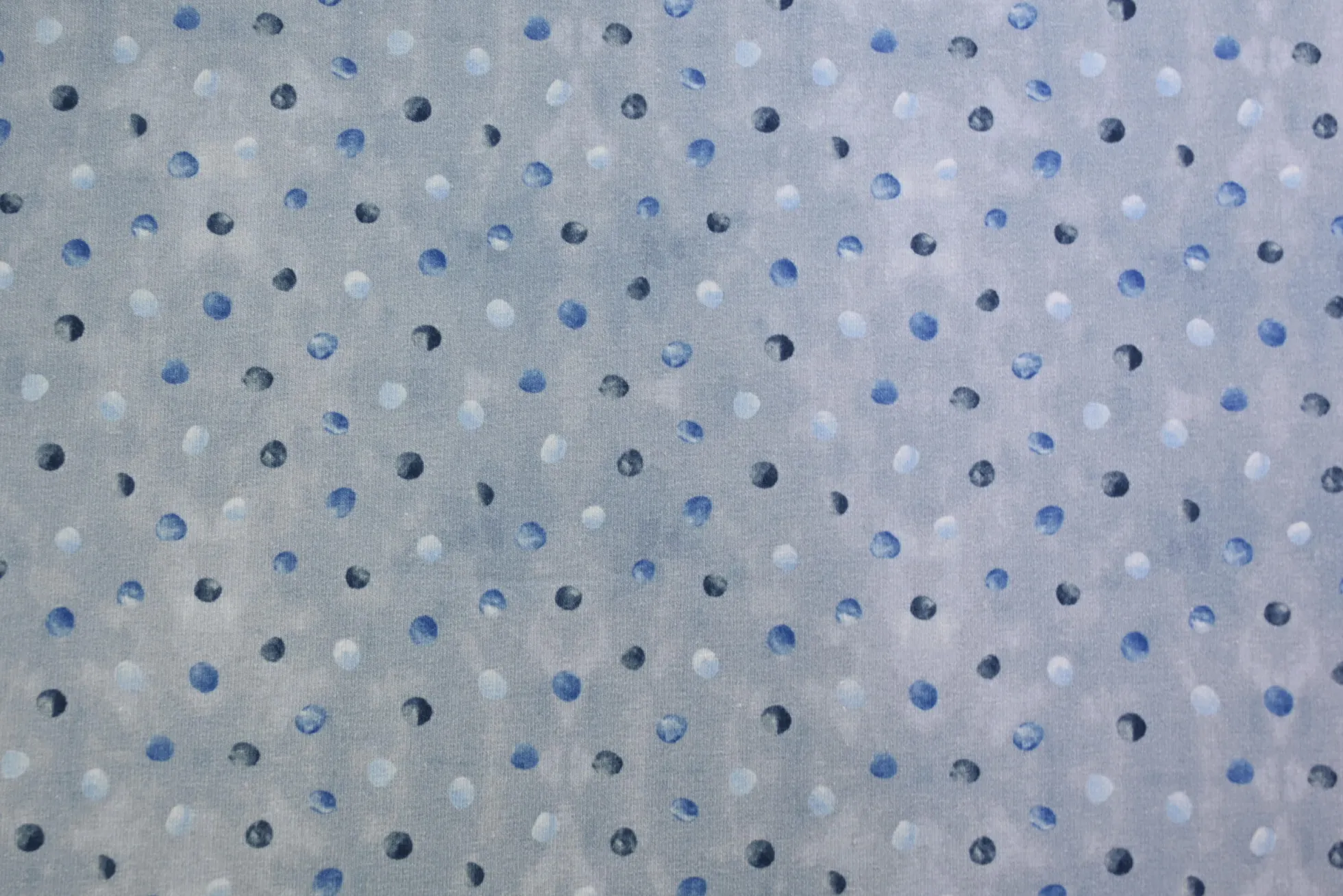 French terry – Misty Blue Dots