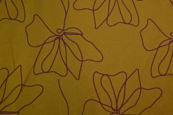 French terry – Mustard Line Florals