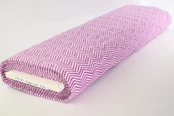 French terry organic – Cassis Lavender Herringbone